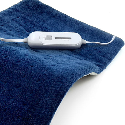 Dr Relief by SUNAID Full Back Heating Pad Fast Heating Wrap with Auto Shut Off for Back, Neck and Shoulder, Abdomen, Waist Pain Relief, Dry/Moist Option (12"x24", Navy)