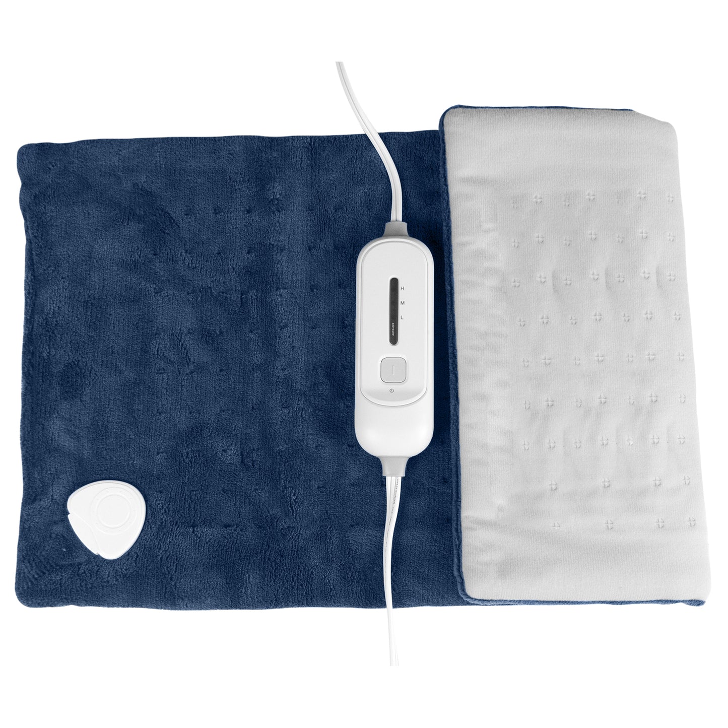 Dr Relief by SUNAID Full Back Heating Pad Fast Heating Wrap with Auto Shut Off for Back, Neck and Shoulder, Abdomen, Waist Pain Relief, Dry/Moist Option (12"x24", Navy)