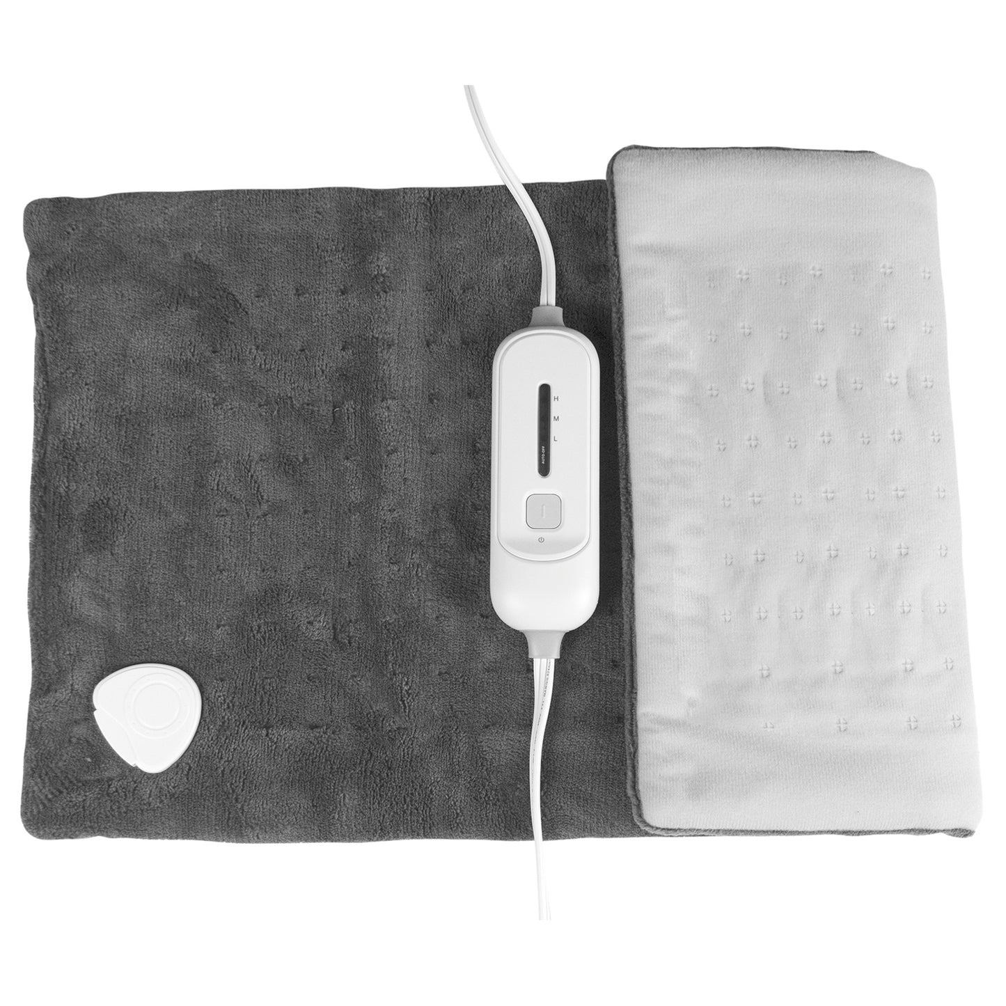 Dr Relief by SUNAID Full Back Heating Pad Fast Heating Wrap with Auto Shut Off for Back, Neck and Shoulder, Abdomen, Waist Pain Relief, Dry/Moist Option (12"x24", Gray)
