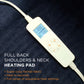 Dr Relief by SUNAID Extra Large Full Back Shoulders and Neck Heating Pad 24" x 33" Fast Heating Wrap with Auto Shut Off for Back, Neck and Shoulder, Abdomen, Waist Pain Relief, Dry/Moist Option (Navy)