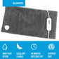 SUNAID Heating Pad Ultra Plush Gift Set of 2 - King Size 18" x 25" Shoulder Heating Pad and 12" x 24" Back Heating Pad for Targeted Pain Relief, Cramps Relief and Relaxation, Fast Heating (Gray)