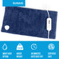 SUNAID Heating Pad for Pain Relief, Weighted Heating Therapy Pad Ultra Soft Touch, Multiple Temperature Options, Hot Heat Pads Auto Shut Off, Machine Washable, Fast-Heating, Moist Therapy (Navy)